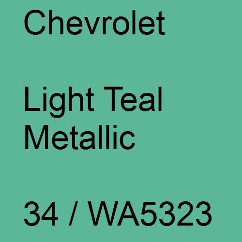 Chevrolet, Light Teal Metallic, 34 / WA5323.